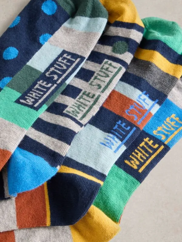 4PK Ankle Hotch Potch Socks in GREY MULTI<White Stuff Online