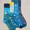 4PK Beside the Seaside Socks in BLUE MULTI<White Stuff Hot