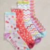 4PK Hotch Potch Ankle Socks in PINK MULTI<White Stuff Online