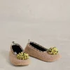Pom Ballet Slipper in DARK NATURAL<White Stuff Best