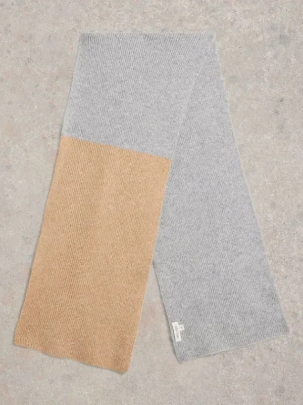 Poppy Knitted Scarf in GREY MULTI<White Stuff Sale