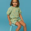 Printed Woven Top in GREEN MULTI<White Stuff New