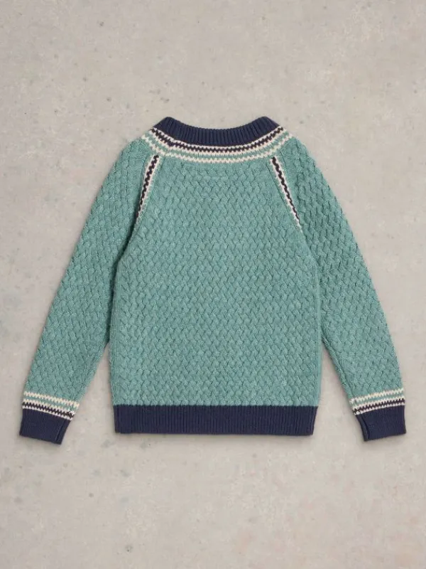 Raglan Detail Crew Jumper in LIGHT GREEN<White Stuff New