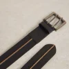 Raw Seam Leather Belt in DARK NAVY<White Stuff Best
