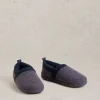 Ray Closed Back Slippers in NAVY MULTI<White Stuff Hot