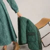 Raya Quilted Coat in DARK GREEN<White Stuff Clearance