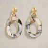 Resin Link Drop Earring in GOLD TONE METALLIC<White Stuff Sale