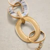Resin Link Necklace in GOLD TONE METALLIC<White Stuff Hot