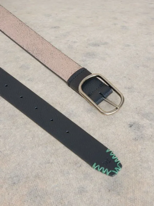 Reversible Belt Leather in PEWTER METALLIC<White Stuff Fashion