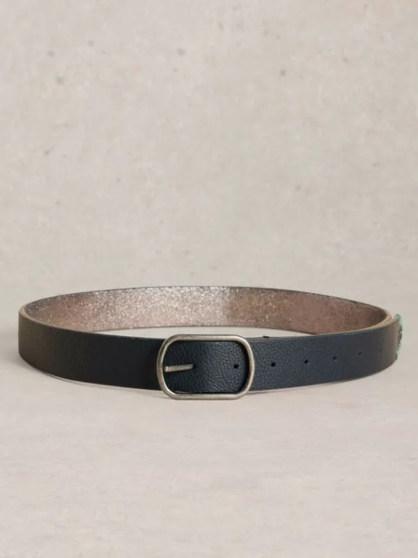 Reversible Belt Leather in PEWTER METALLIC<White Stuff Fashion