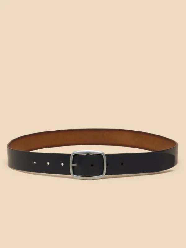 Reversible Leather Buckle Belt in NAVY MULTI<White Stuff New