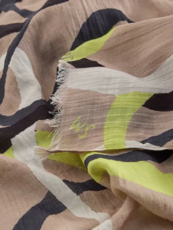 Ribbon Swirl Scarf in NATURAL MULTI<White Stuff Best