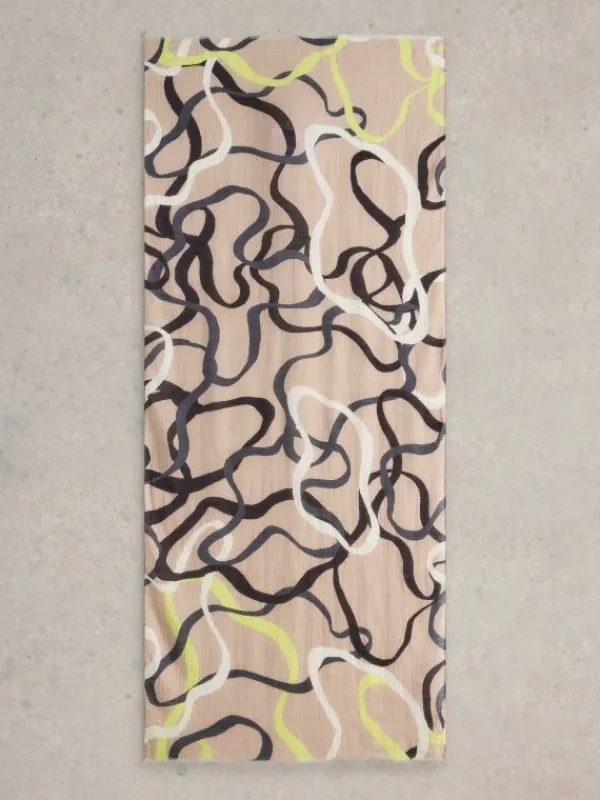 Ribbon Swirl Scarf in NATURAL MULTI<White Stuff Best