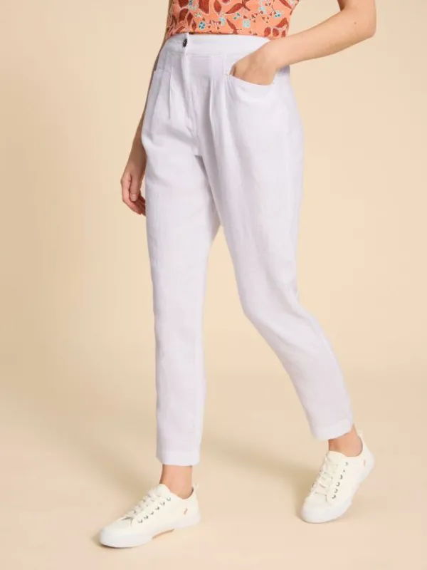 Rowena Linen Trouser in BRILLIANT WHITE<White Stuff Outlet
