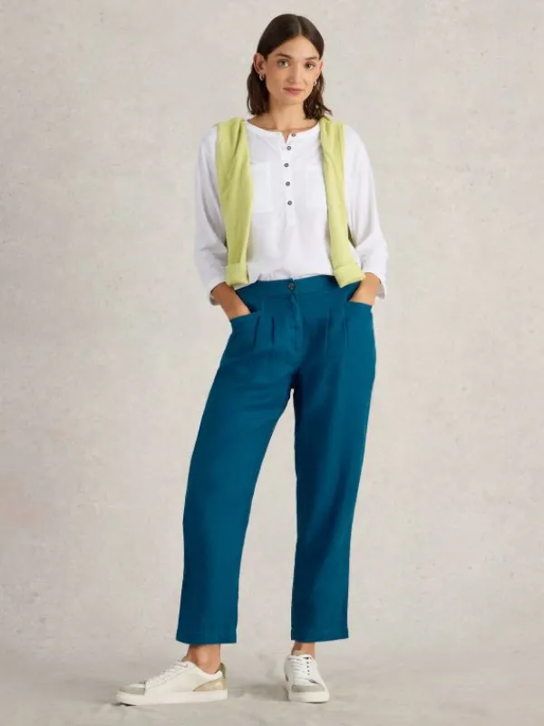 Rowena Linen Trousers in BRIGHT BLUE<White Stuff New