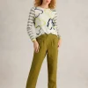 Rowena Linen Trousers in KHAKI GREEN<White Stuff Clearance