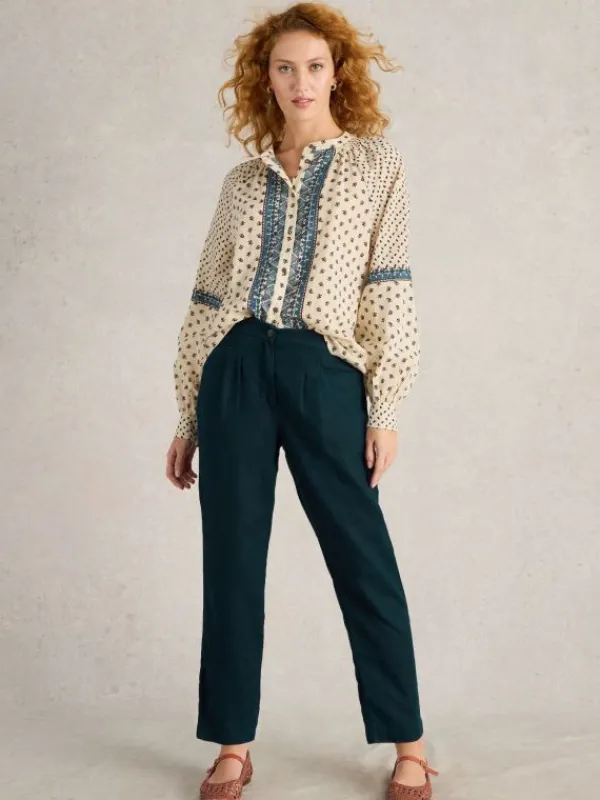 Rowena Linen Trousers in DARK NAVY<White Stuff Best