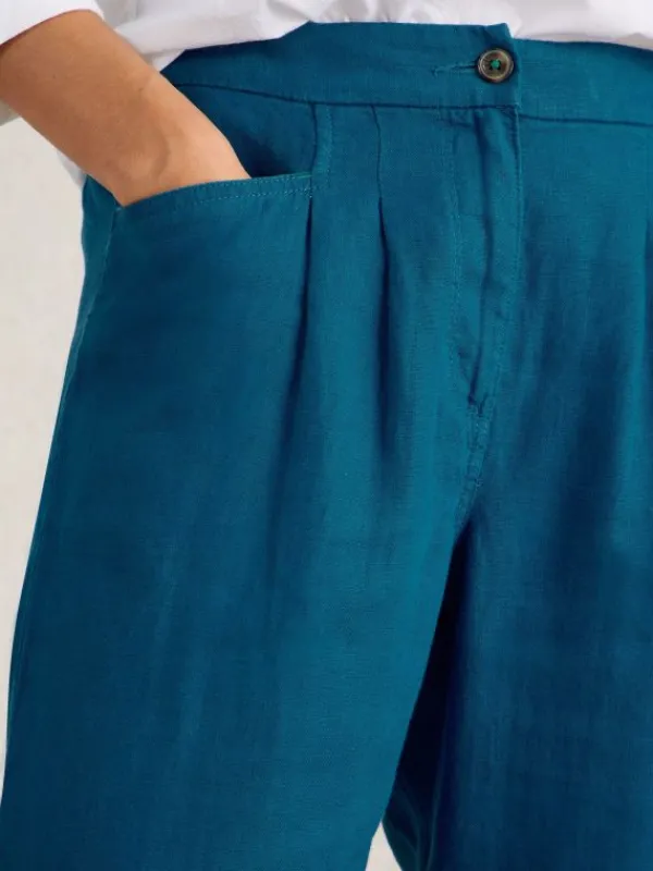 Rowena Linen Trousers in BRIGHT BLUE<White Stuff New