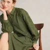 Rua Embroidered Dress in DUSTY GREEN<White Stuff Online
