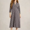 Rua Midi Jersey Dress in GREY PRINT<White Stuff Fashion