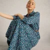 Rua Midi Jersey Shirt Dress in NAVY MULTI<White Stuff New