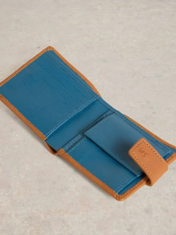 Rufus Leather Wallet in TAN MULTI<White Stuff Discount