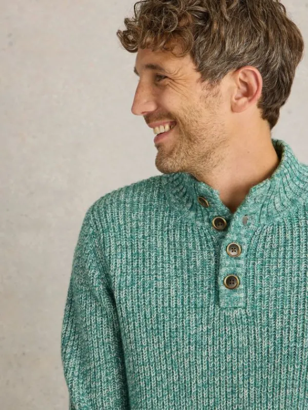Rye Twisted Button Neck in GREEN MULTI<White Stuff New