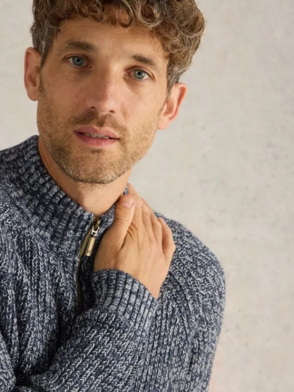 Rye Twisted Zip Through in NAVY MULTI<White Stuff Sale