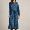 Rylee Jersey Shirt Dress in BLUE PRINT<White Stuff Outlet