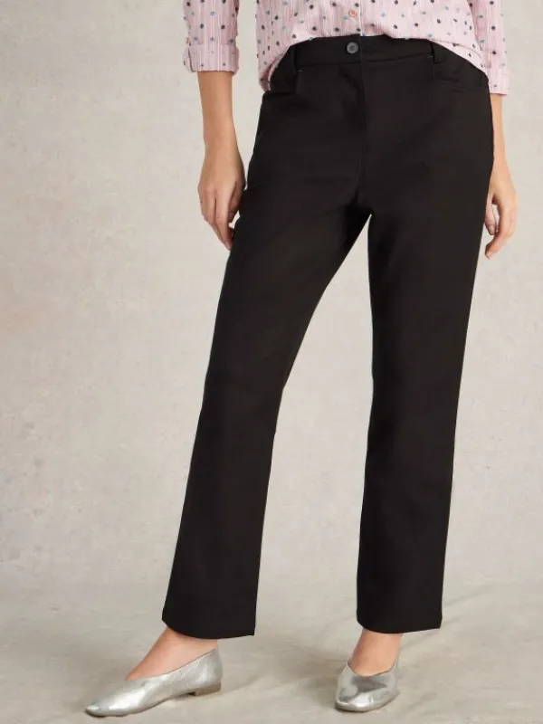 Savannah Stretch Trousers in PURE BLACK<White Stuff Clearance
