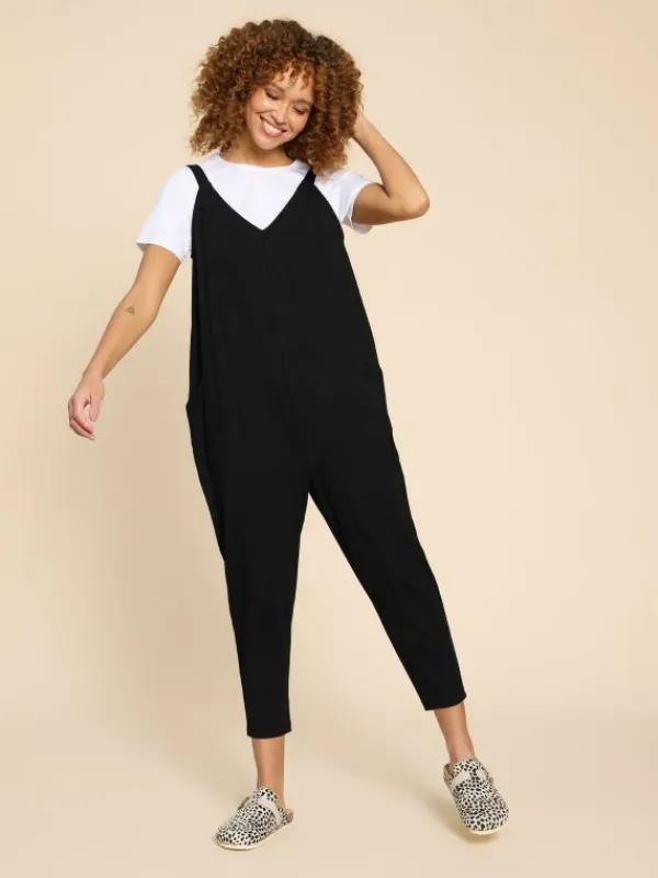 Selina Jersey Jumpsuit in PURE BLACK<White Stuff Hot