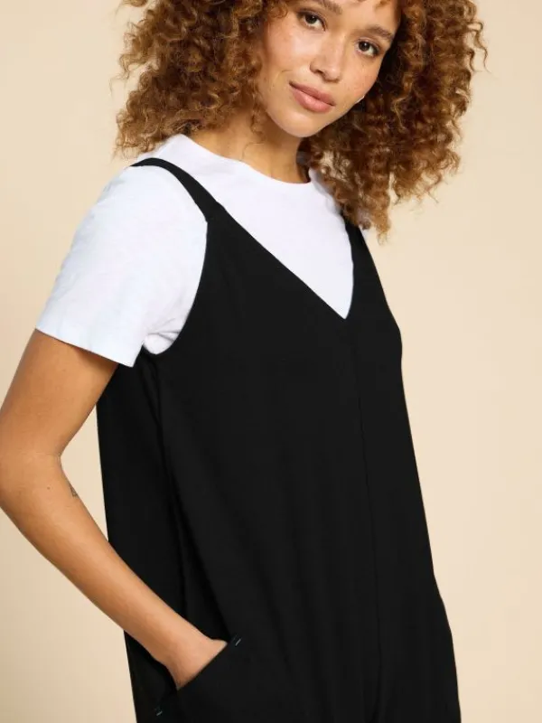 Selina Jersey Jumpsuit in PURE BLACK<White Stuff Hot