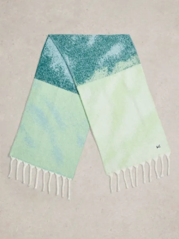 Shelly Brushed Scarf in BLUE MULTI<White Stuff New