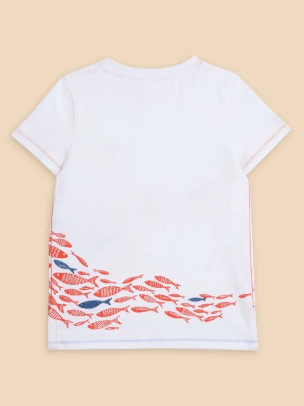 Shoal Fish SS Graphic Tee in IVORY PRINT<White Stuff Discount