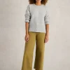 SOPHIA CREW NECK JUMPER in GREY MARL<White Stuff Clearance