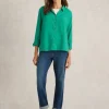 Sophie Organic Cotton Long Sleeve Shirt in BRIGHT GREEN<White Stuff Outlet