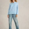 Sophie Organic Cotton Long Sleeve Shirt in BLUE MULTI<White Stuff Discount