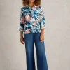 Sophie Organic Cotton Long Sleeve Shirt in IVORY PRINT<White Stuff Best