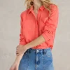 Sophie Organic Cotton Shirt in BRIGHT PINK<White Stuff Outlet
