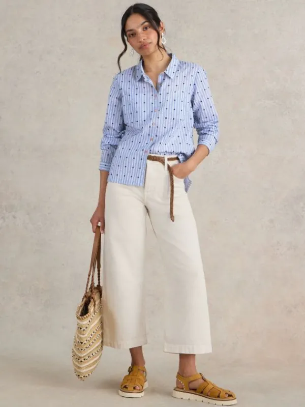 Sophie Organic Cotton Shirt in LIGHT BLUE<White Stuff Sale