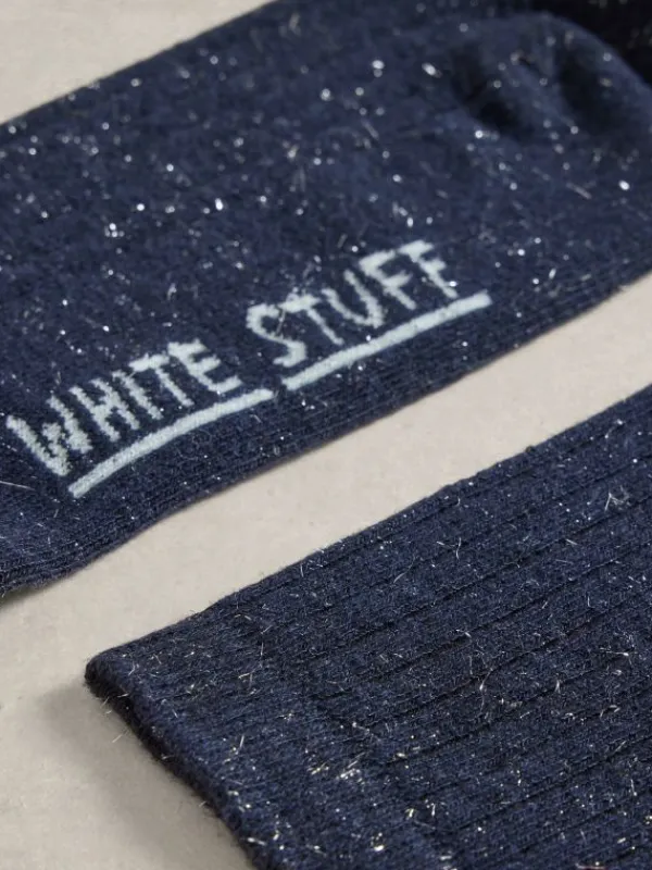 Sparkle Ankle Socks in NAVY MULTI<White Stuff Online