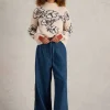 SPRIG FLORAL WOOL JUMPER in NATURAL MULTI<White Stuff Hot