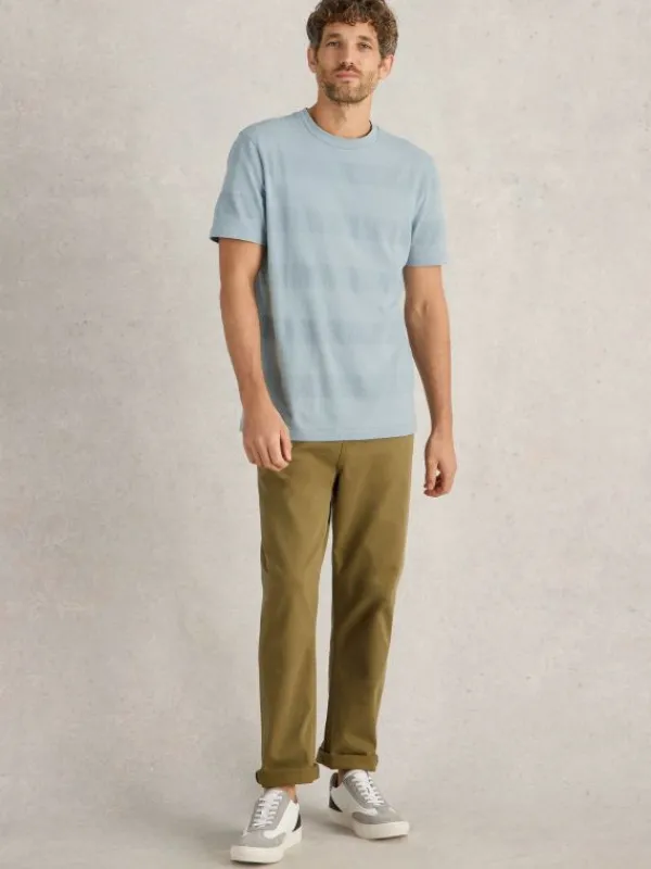Stirling Textured Tee in LIGHT BLUE<White Stuff Fashion