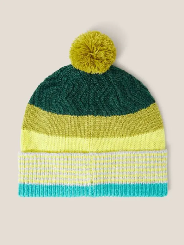 Stripe Hat in GREEN MULTI<White Stuff Discount