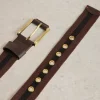 Striped Webbing Belt in DARK BROWN<White Stuff Best