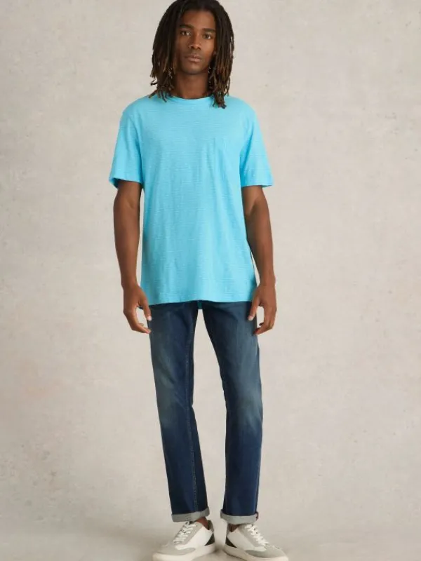 Suffolk Stripe Tee in BRIGHT BLUE<White Stuff Hot