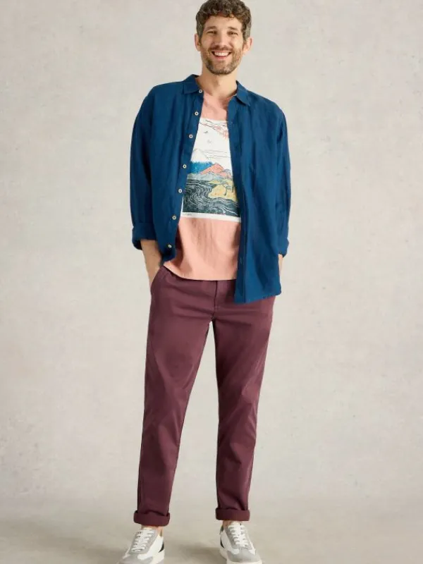 Sutton Drawstring Trouser in DK PLUM<White Stuff Hot