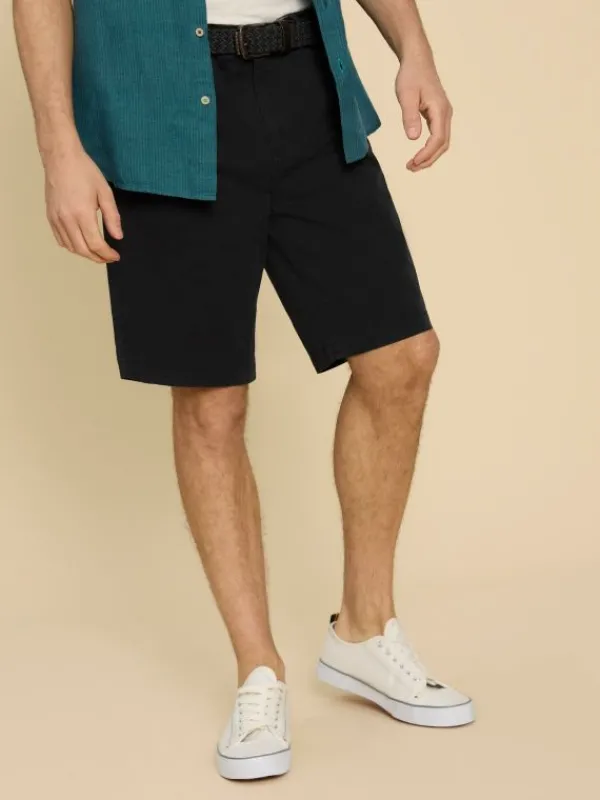 Sutton Organic Chino Short in WASHED BLACK<White Stuff Fashion