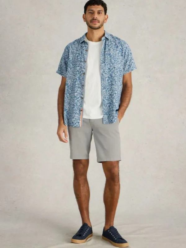 Sutton Organic Chino Short in LIGHT GREY<White Stuff New