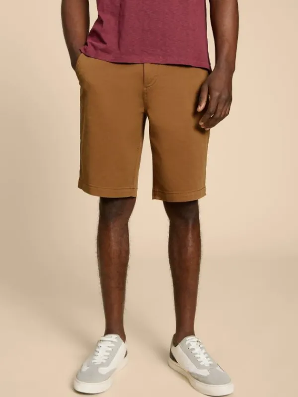 Sutton Organic Chino Short in MID BROWN<White Stuff Sale